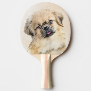 Raquette De Ping Pong Peinture d'espagne tibétaine - jolie art original 