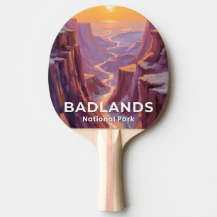 Raquette De Ping Pong Peinture du Parc national de Badlands South Dakota