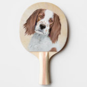 Raquette De Ping Pong Peinture en Setter rouge et blanc irlandais - Art  (Dos)