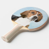 Raquette De Ping Pong Peinture Foxhound en anglais - Joli art original c (Devant Angle)