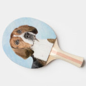 Raquette De Ping Pong Peinture Foxhound en anglais - Joli art original c (Côté)