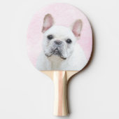 Raquette De Ping Pong Peinture française de Bulldog (Crème/Blanc) (Dos)