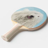 Raquette De Ping Pong Peinture Komondor - Cute Original Chien Art (Devant Angle)