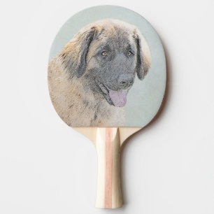 Raquette De Ping Pong Peinture Leonberger - Joli art original chien
