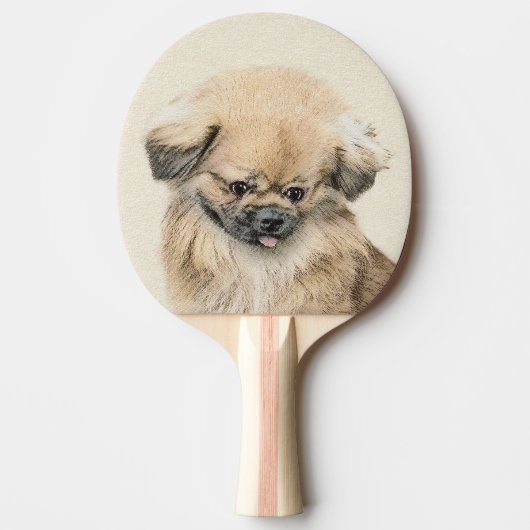 Raquette De Ping Pong Peinture Pekingese - Cute Original Chien Art (Devant)