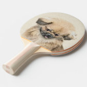 Raquette De Ping Pong Peinture Pekingese - Cute Original Chien Art (Devant Angle)