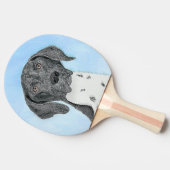 Raquette De Ping Pong Peinture pointeur germanique - Art original (Côté)