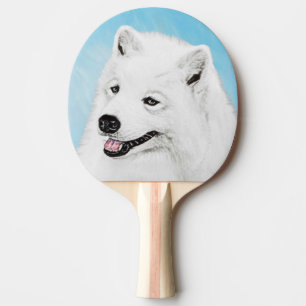 Raquette De Ping Pong Peinture Samoyed - Cute Original Chien Art