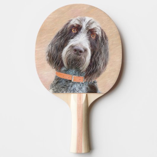 Raquette De Ping Pong Peinture Spinone Italiano - Belle Art Original Chi (Devant)