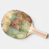 Raquette De Ping Pong Peinture sur la Terre avec surface fissurée (Côté)