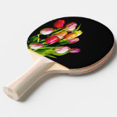 Raquette De Ping Pong Peinture Tulip - Art Fleur original (Devant Angle)