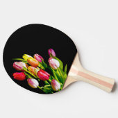 Raquette De Ping Pong Peinture Tulip - Art Fleur original (Côté)