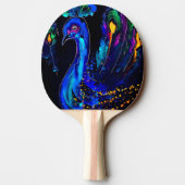 Raquette De Ping Pong Peinture Whimsical Peacock (Dos)