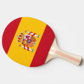 Raquette De Ping Pong pelle tennis de table drapeau espagnol (Côté)