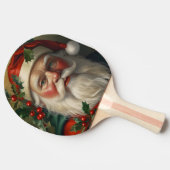 Raquette De Ping Pong Père Noël Avec Mistletoe (Côté)