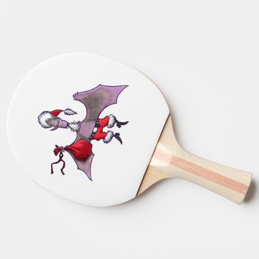 Raquette De Ping Pong Père Noël Bat paddle de ping-pong blanc (Côté)