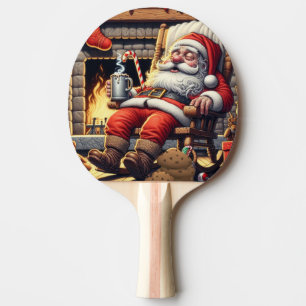 Raquette De Ping Pong Père Noël dort Noël