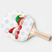 Raquette De Ping Pong Père Noël et Elf Cute et drôle Caractères Pékin (Côté)