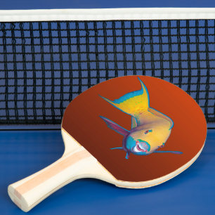 Raquette De Ping Pong Perroquet - Dessin abstrait - Découpé d'une photo 