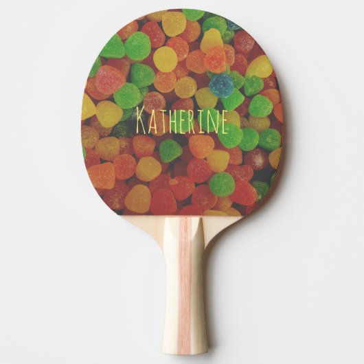 Raquette De Ping Pong Personalised Gumdrops Candy (Devant)