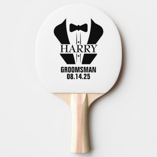 Raquette De Ping Pong Personalized Groomsmen Gifts (Devant)