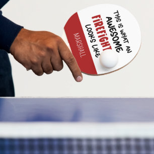 Raquette De Ping Pong Personnalisé Awesome Firefighter Funny Firefighter