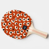 Raquette De Ping Pong Personnalisé Bold Leopard Monogramme (Côté)