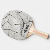 Raquette De Ping Pong Personnalisé - Cracked Earth Dirt Cool Texture (Côté)