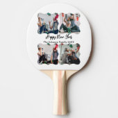 Raquette De Ping Pong Personnalisé Joyeux Nouvel An Script 4 collage pho (Devant)