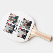 Raquette De Ping Pong Personnalisé Joyeux Nouvel An Script 4 collage pho (Côté)