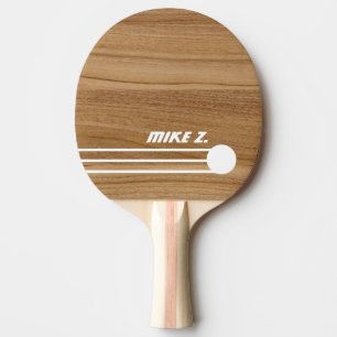 Raquette De Ping Pong Personnalisé Nom de police moderne bois