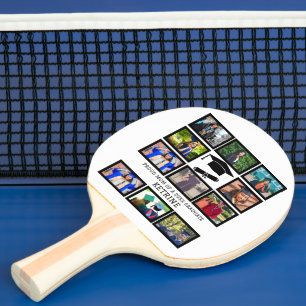 Raquette De Ping Pong Personnalisé père fier de la diplômée 11 photo col