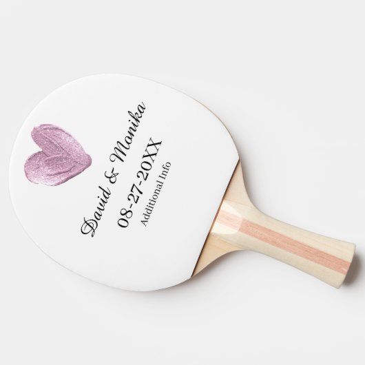 Raquette De Ping Pong Personnalisé simple minimum ajouter votre nom anné (Côté)