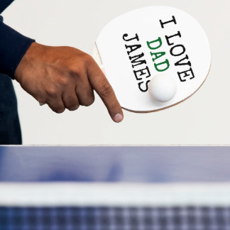 Raquette de ping pong personnalisée avec le nom Pè