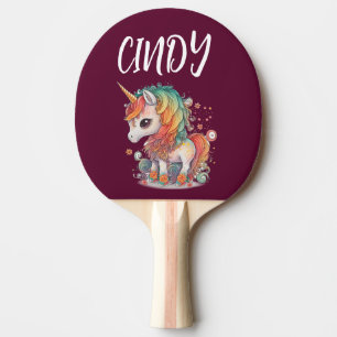 RAQUETTE DE PING PONG PERSONNALISÉE LICORNE
