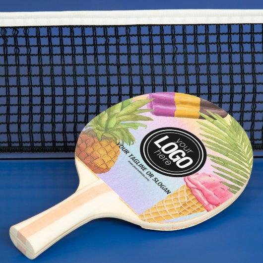 Raquette De Ping Pong Personnaliser l'artsy aquarelle thème crème glacée (Insitu)