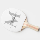 Raquette De Ping Pong Personnaliser le nom initial du monogramme (Côté)