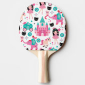 Raquette De Ping Pong Petite princesse rose mignonne Unicorn Magical (Dos)