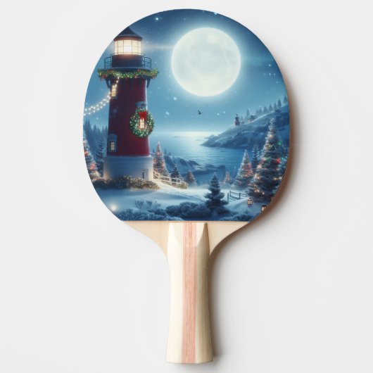 Raquette De Ping Pong Phare de Noël nautique (Devant)
