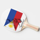 Raquette De Ping Pong PHILIPPINES DRAPEAU & CARTE Personnalisé (Côté)