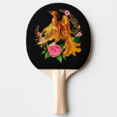 Raquette De Ping Pong Phoenix Floral Se Lève De L'Imaginaire Des Cendres (Devant)