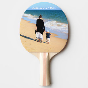 Raquette De Ping Pong Photo et texte personnalisés - Votre propre desig