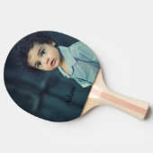 Raquette De Ping Pong Photo personnalisée et texte (Côté)