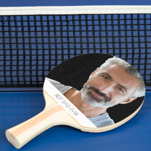 Raquette De Ping Pong Photo personnalisée meilleure papa jamais fête des