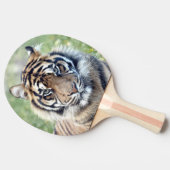 Raquette De Ping Pong Photo tiger, animaux 0291. (Côté)