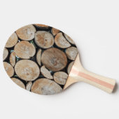 Raquette De Ping Pong Photographie d'un motif d'empilement de rondins de (Côté)