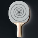 Raquette De Ping Pong Pi spirale Cliquez sur Personnaliser pour changer<br><div class="desc">Un symbole Pi et des chiffres d'une manière graphique en spirale présentés sur un arrière - plan gris vous pouvez facilement customiser à la couleur de votre choix.Assurez-vous de customiser la couleur de l'avant et de l'arrière des produits avec deux côtés ou plusieurs éléments. Changez facilement la couleur du design...</div>