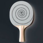 Raquette De Ping Pong Pi spirale Cliquez sur Personnaliser pour changer<br><div class="desc">Un symbole Pi et des chiffres d'une manière graphique en spirale présentés sur un arrière - plan gris vous pouvez facilement customiser à la couleur de votre choix.Assurez-vous de customiser la couleur de l'avant et de l'arrière des produits avec deux côtés ou plusieurs éléments. Changez facilement la couleur du design...</div>