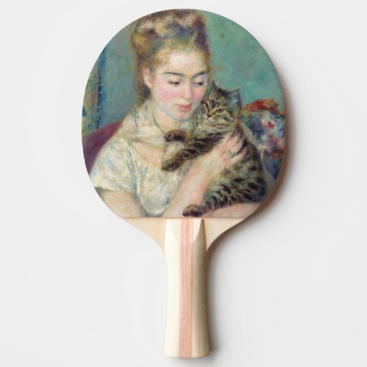 Raquette De Ping Pong Pierre-Auguste Renoir - Femme avec chat (Devant)