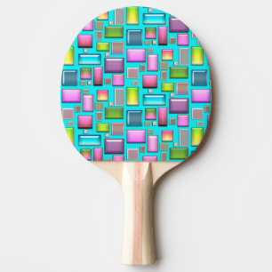 Raquette De Ping Pong Pierres précieuses et mère de perle